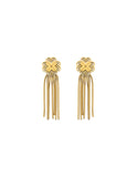 Aretes Colgante Trebol Dorado
