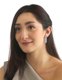 Aretes Colgante Trebol Plateado