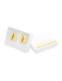 Arete Chapa Redondo Plano Doblado