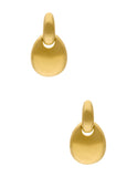 Arete Acero Inoxidable Ovalo Colgante Dorado