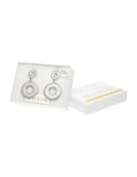 Aretes Redondo Sin Interior Plateado