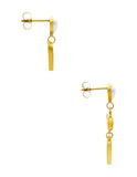 Arete Corazones irregulares, 1 aretes con Cristal Transparente
