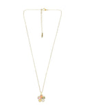 Collar Flor Cristales Multicolor