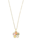 Collar Flor Cristales Multicolor