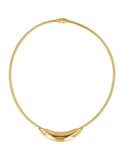 Collar Barra U Grande Cadena Redonda Dorado