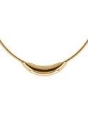 Collar Barra U Grande Cadena Redonda Dorado