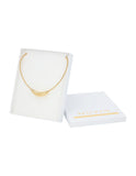 Collar Barra U Grande Cadena Redonda Dorado