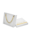 Collar Doble Cadena Plana y Bolitas