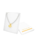 Collar Chapa Larga Corazon Inflado Bolitas Plateado