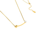 Collar NUVI Corazon Curvo Cristal