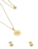 Collar y Aretes NUVI Flor con Flor Centro