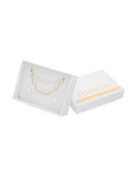 Collar y Aretes Perla Doble Cadena Dorado