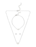 Collar y Aretes Bola Dorada Grande