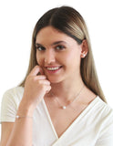 Collar y Aretes Bola Dorada Grande