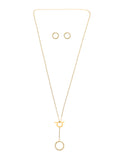 Collar y Aretes Circulos Ajustable