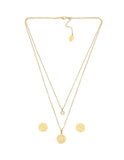 Collar y Aretes NUVI Redondo Trébol Perla Madre