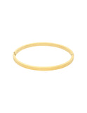Brazalete Delgada Redondos Grabado Dorado