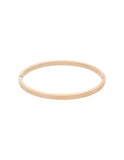 Brazalete Delgada Redondos Grabado Oro Rosa