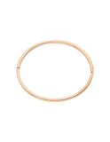 Brazalete Delgada Redondos Grabado Oro Rosa