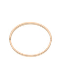 Brazalete Delgada Rombos Grabado Oro Rosa