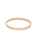 Brazalete Cruzados Grabado Oro Rosa