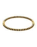 Brazalete Chapa Intercalado Negro Dorado