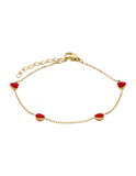 Pulso Pulsera Corazones Rojos
