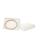 Pulsera Delgada Cristales Dorado