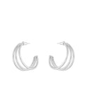 Arracada NUVI Triple 25 mm Plateado