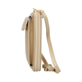 Crossbody Dua Mila Italia Piel Vertical Champagne