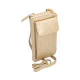 Crossbody Dua Mila Italia Piel Vertical Champagne
