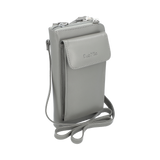 Crossbody Dua Mila Italia Piel Vertical Pewter