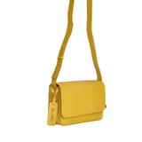Crossbody Dua Mila Colección Cristina Piel Asa Larga Amarillo