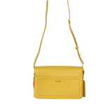 Crossbody Dua Mila Colección Cristina Piel Asa Larga Amarillo