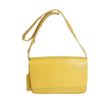 Crossbody Dua Mila Colección Cristina Piel Asa Larga Amarillo