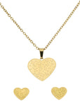 Collar y Aretes NUVI Corazon Estrellas