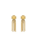 Aretes Colgante Trebol Dorado