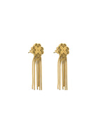 Aretes Colgante Trebol Dorado