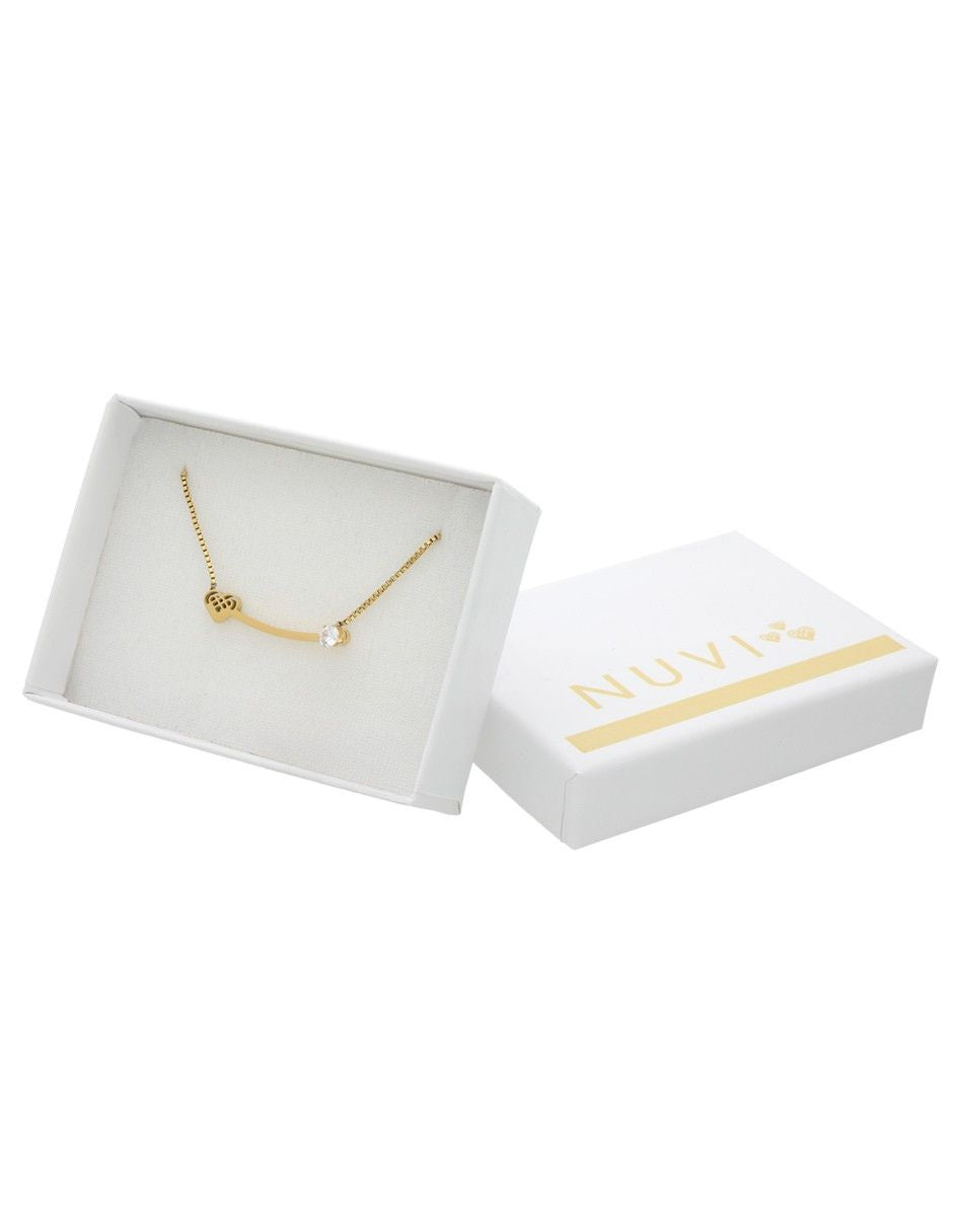 Collar NUVI Corazon Curvo Cristal
