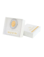 Anillo Oval Con Lineas Redondos  Bicolor Ajustable