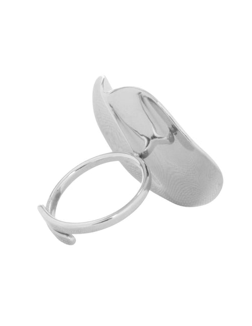 Anillo Ajustable Redondo espejo ondulado