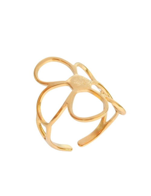 Anillo Ajustable Flor delgada