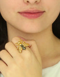 Anillo Ajustable Polilla Negra - Insecto
