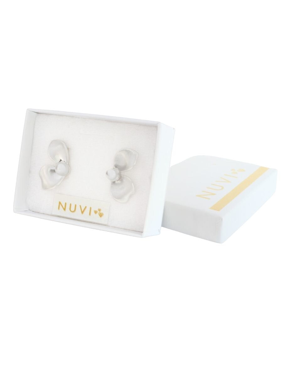 Aretes Perla con Flor