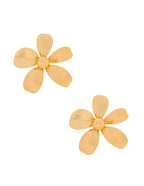 Aretes Chapa Flor con bolita