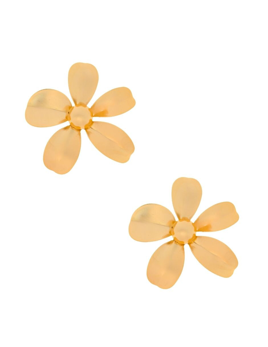 Aretes Chapa Flor con bolita