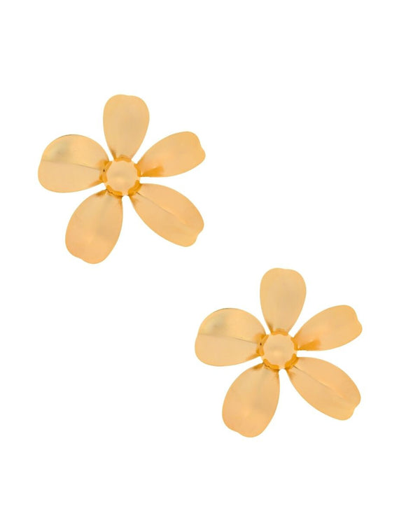 Aretes Chapa Flor con bolita