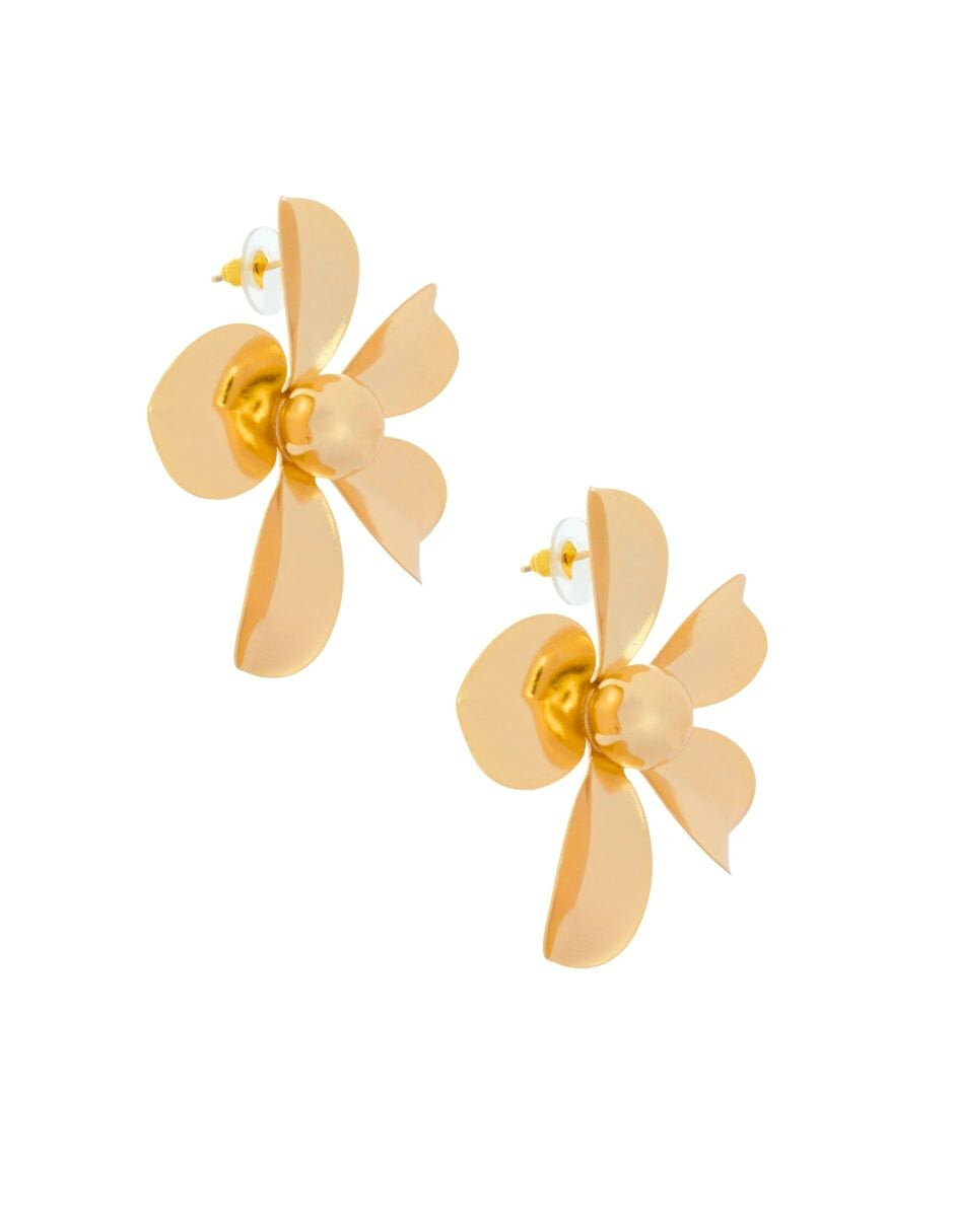 Aretes Chapa Flor con bolita