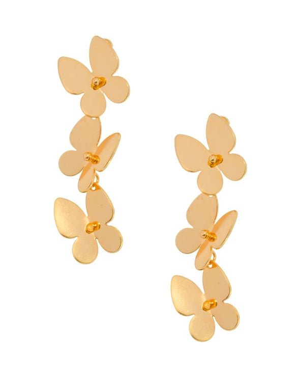 Aretes Chapa Colgante Mariposas