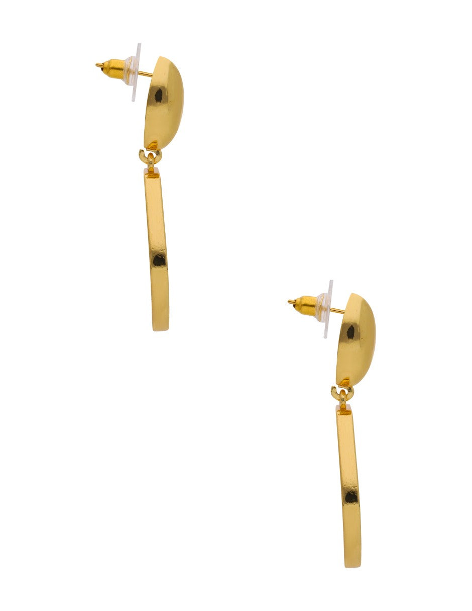 Arete Colgante Rombo Esmalte Tinto